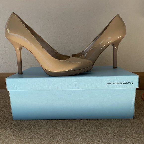 Antonio Melani Nude/Beige Platform Pumps Size 6.5 - Picture 3 of 4